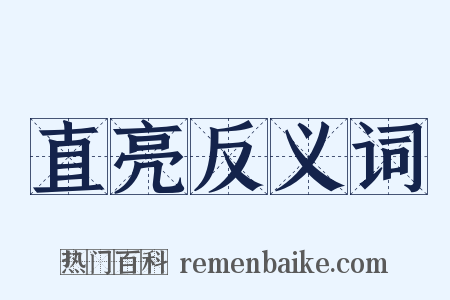 直亮反义词是什么意思的图片